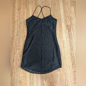 Bisou Bisou Mini Black Lace Strappy Dress Size 2